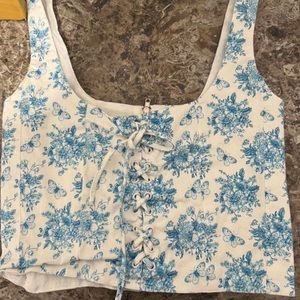 With Jean Butterfly Corset top